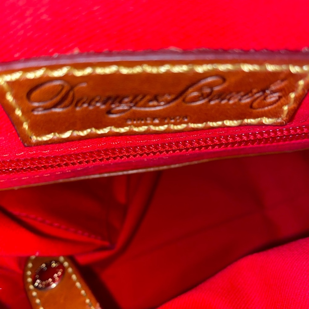 Dooney & Bourke Black Satchel with Brown Trim and Gold Hardware - Picture 10 of 10